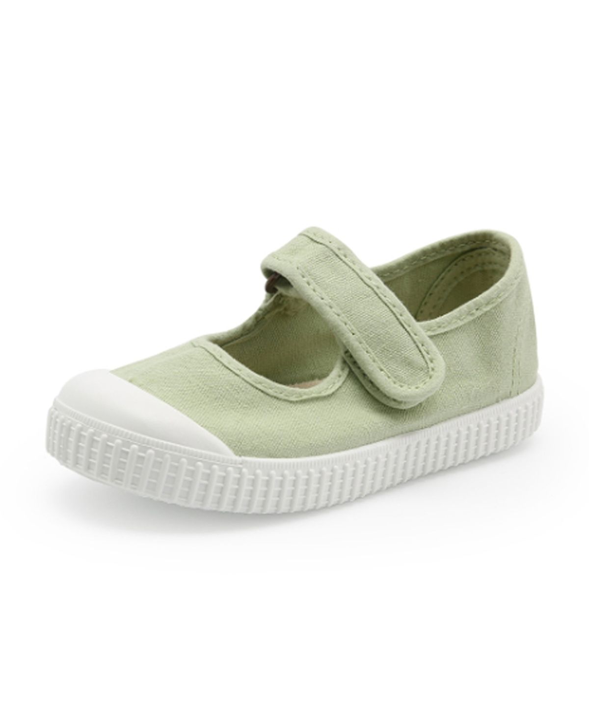 빅토리아슈즈 키즈(VICTORIA SHOES KIDS) 아동 메르세데스 틴타다 코튼 스트랩 스니커즈 (136605-WASABI)