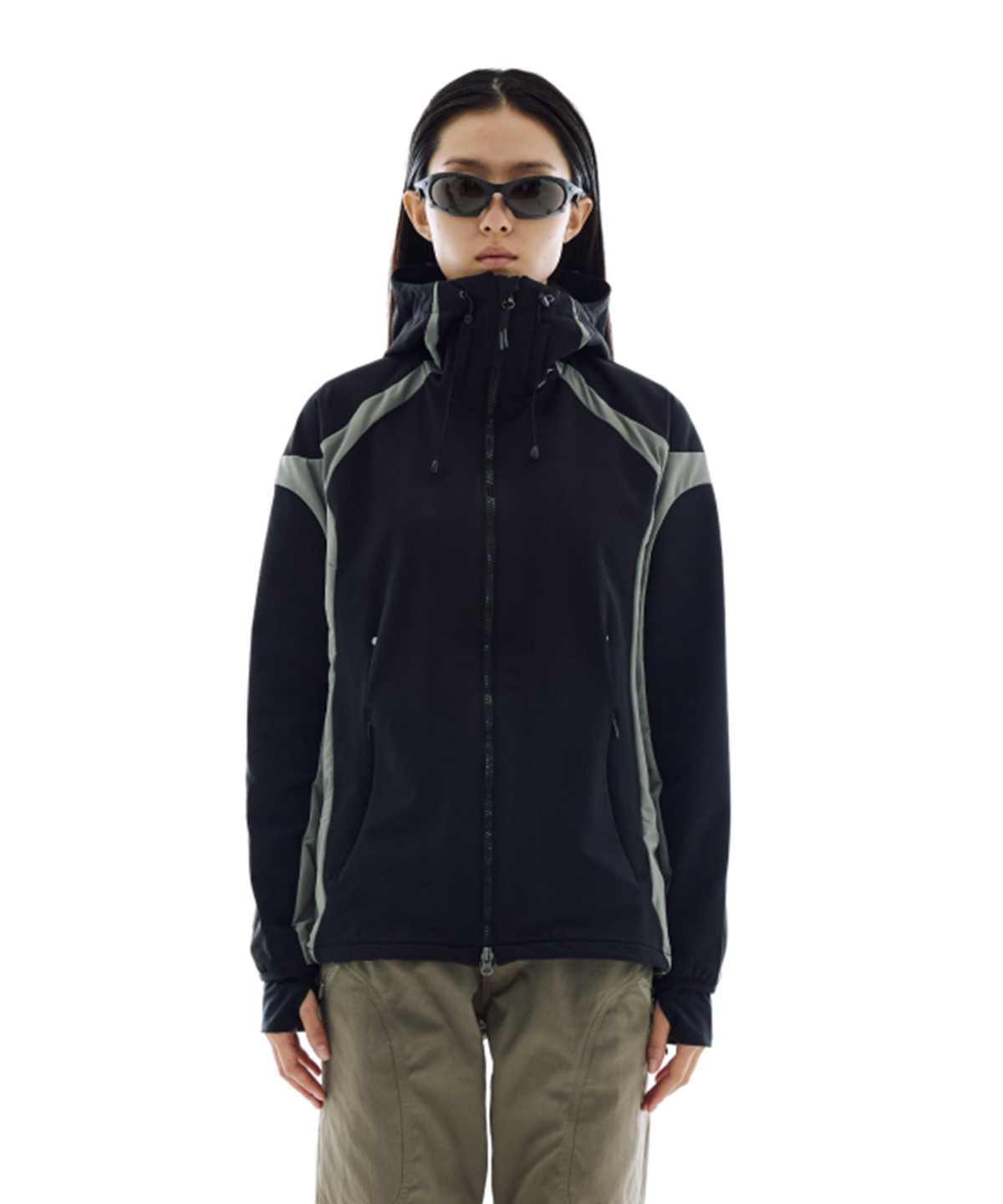콜드웜(COLDWARM) Contour Shell Jacket (Black/Charcoal) -Women-