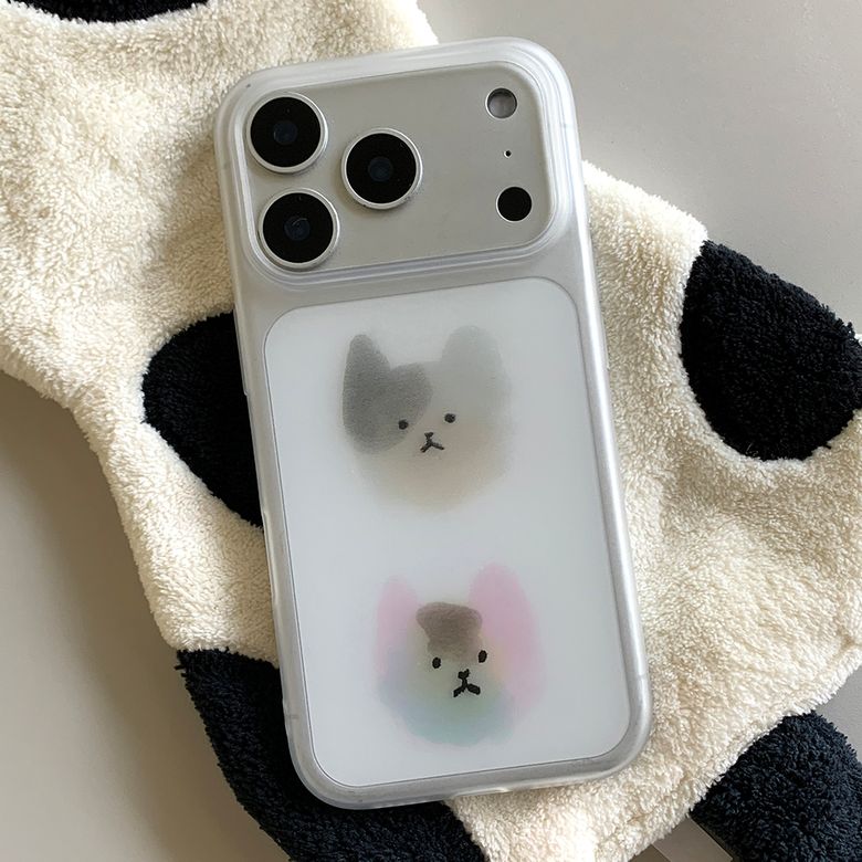 그라데이션 냥이 반투명 폰 케이스
