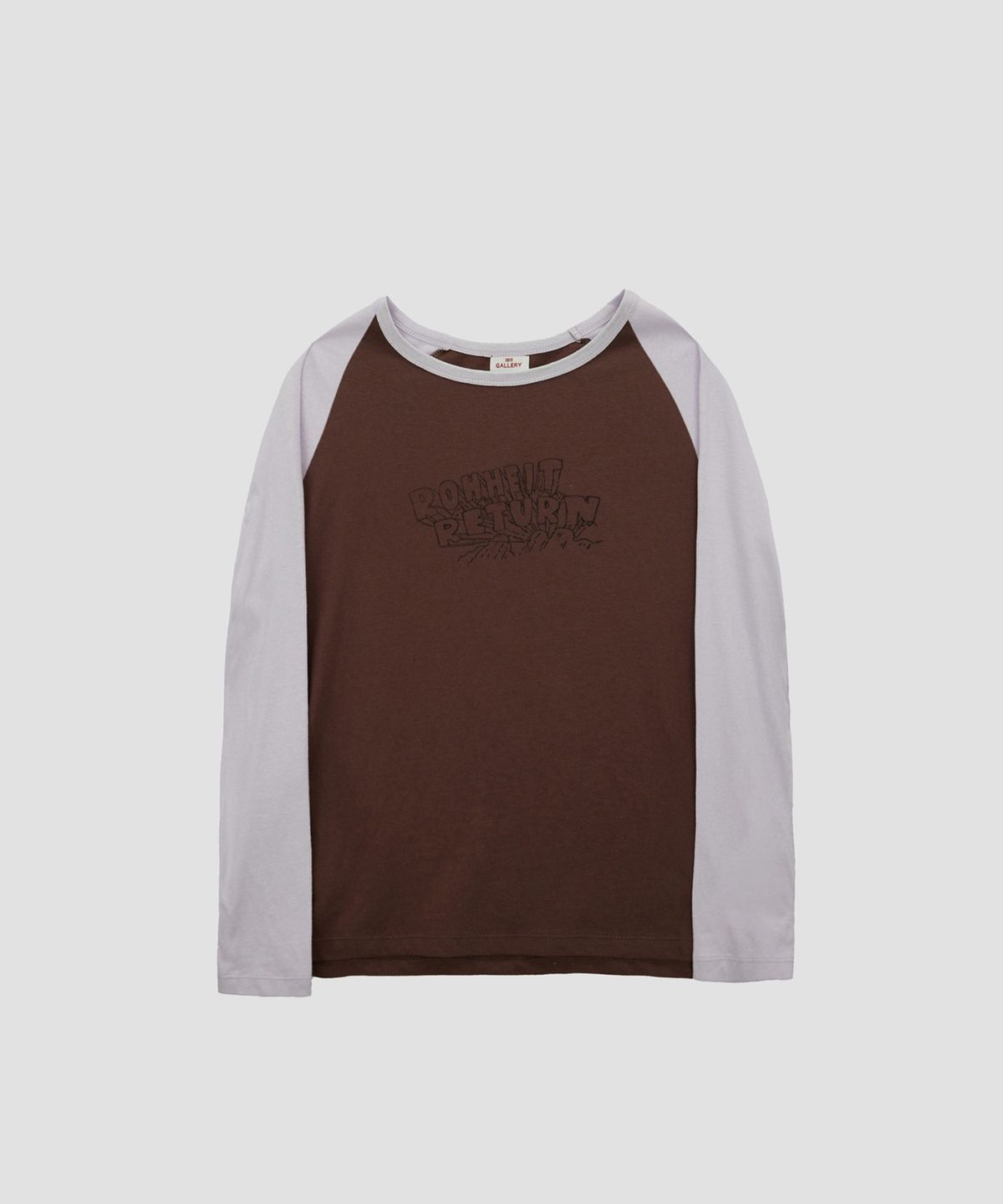 1011갤러리(1011 GALLERY) Rohheit Return Raglan Long Sleeve - Brown/Lavender