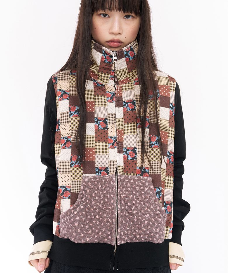 패치워크 니트 블루종 Patchwork Knit Blouson (Black)
