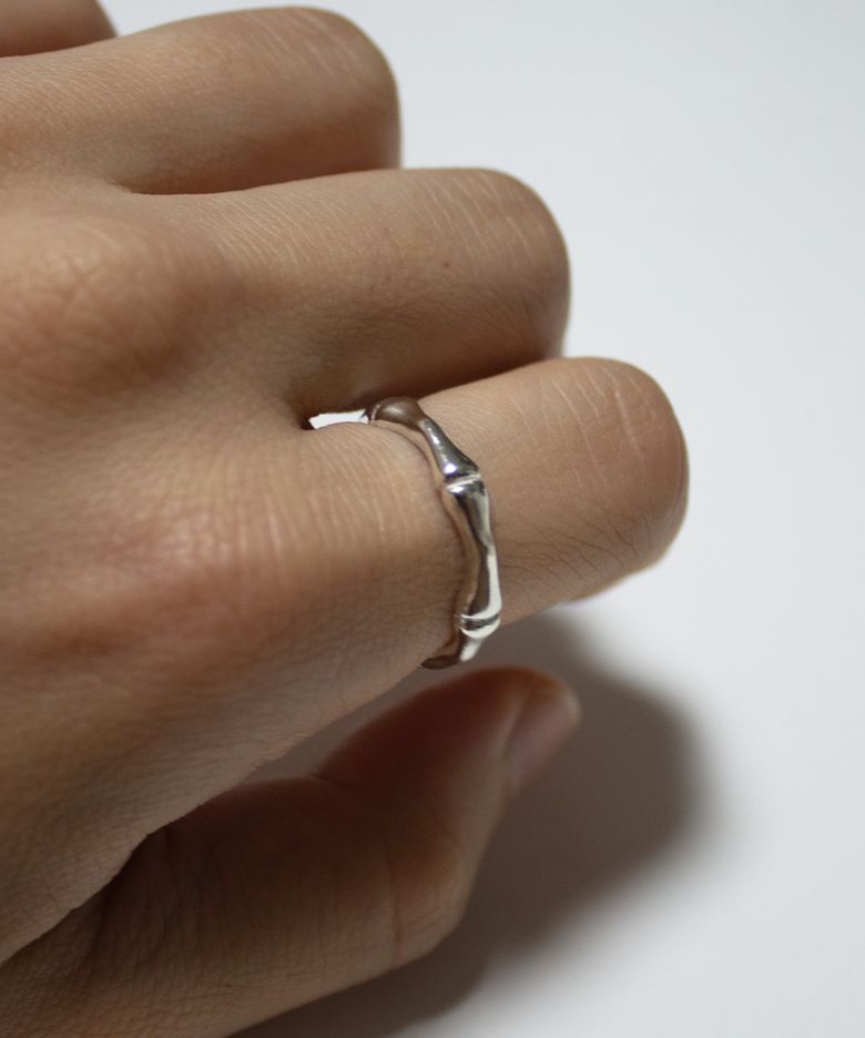 [925 silver] simple bone ring