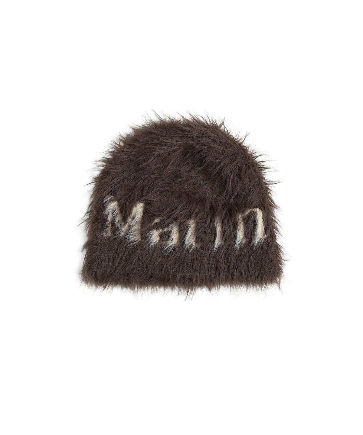 마뗑킴(MATIN KIM) MATIN HAIRY KNIT BEANIE IN BROWN