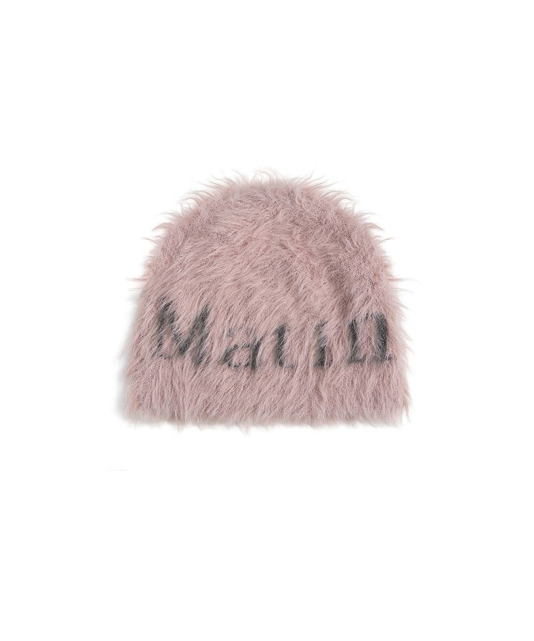 MATIN HAIRY KNIT BEANIE IN PINK