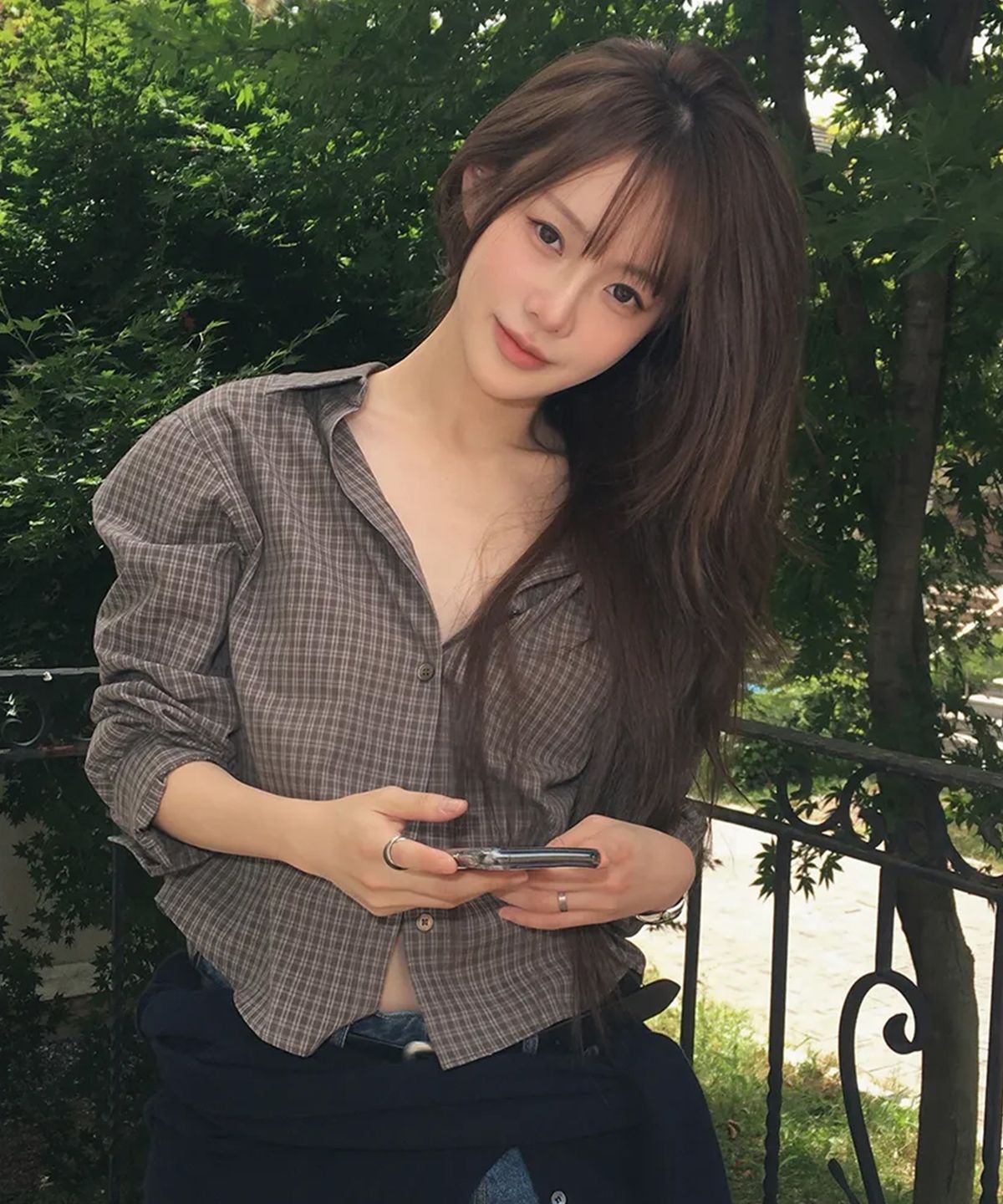 오디에스(ODS) 클래식 플래드 셔츠 (카키 브라운)
