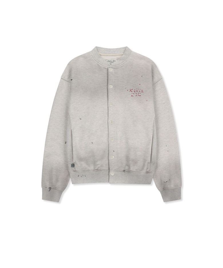 DUSTY WASHED BUTTON UP JUMPER IN LIGHT BEIGE