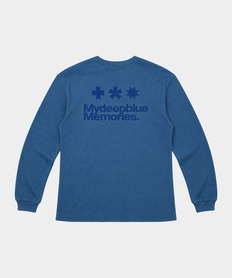 (NT) MM CROFFLE WAFFLE LONG SLEEVE(DEEP BLUE)