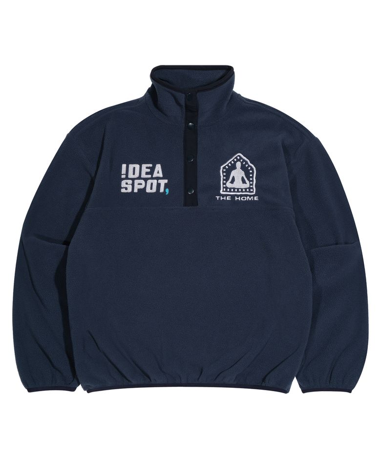 IDEA SPOT FLEECE PULLOVER [CHACOAL]