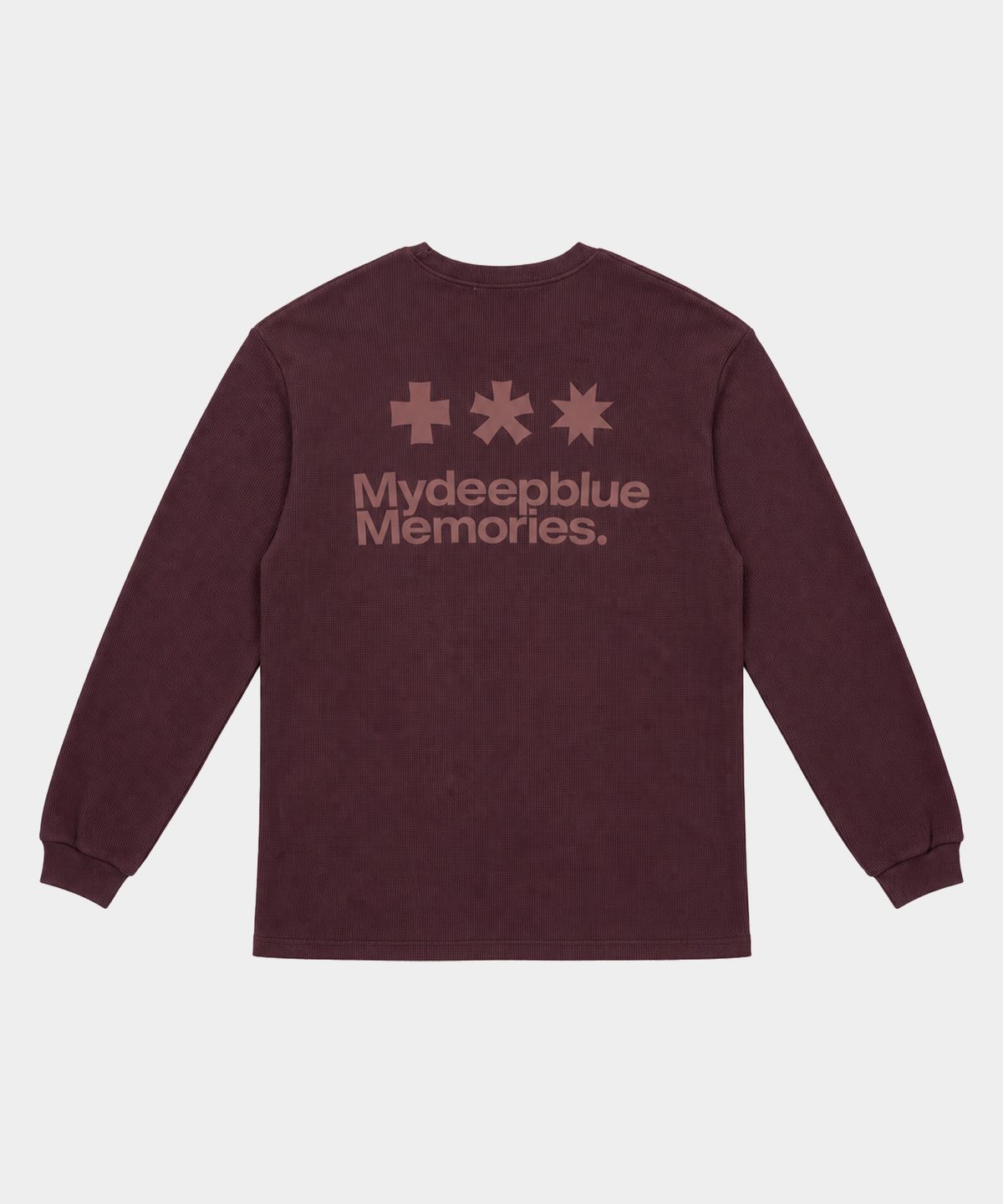 마이딥블루메모리즈(MY DEEP BLUE MEMORIES) (NT) MM CROFFLE WAFFLE LONG SLEEVE (BURGUNDY)