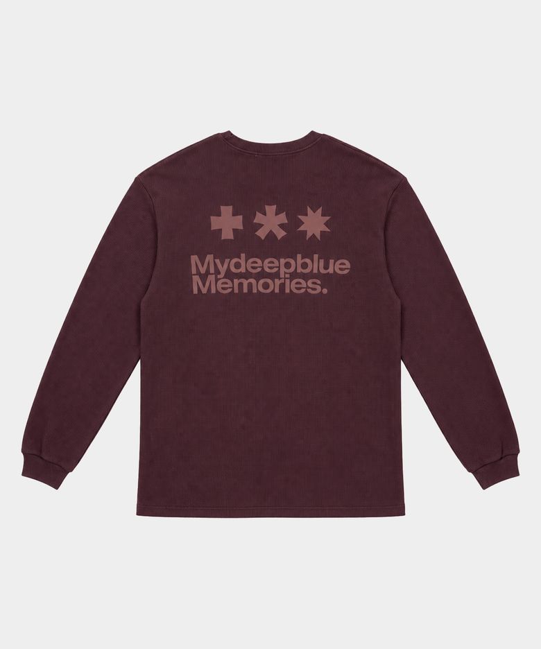 (NT) MM CROFFLE WAFFLE LONG SLEEVE (BURGUNDY)
