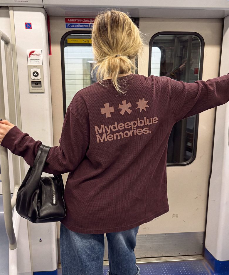 (NT) MM CROFFLE WAFFLE LONG SLEEVE (BURGUNDY)