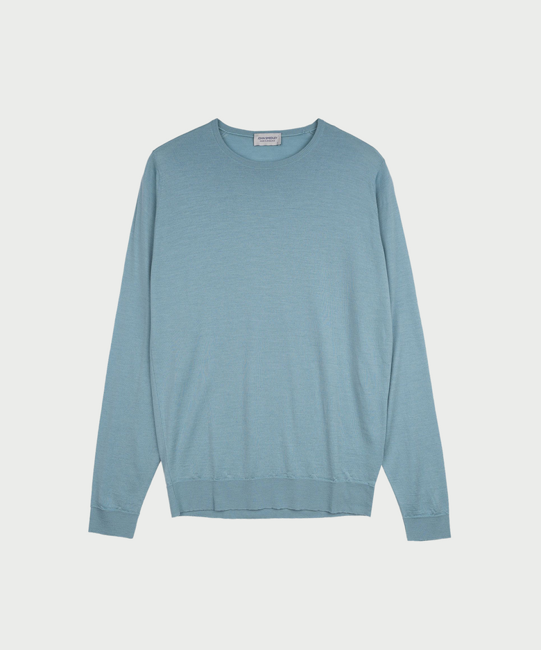 LUNDY Extra Fine Merino Wool Standard Fit Crew Neck Pullover Heritage-2, 9 Colors