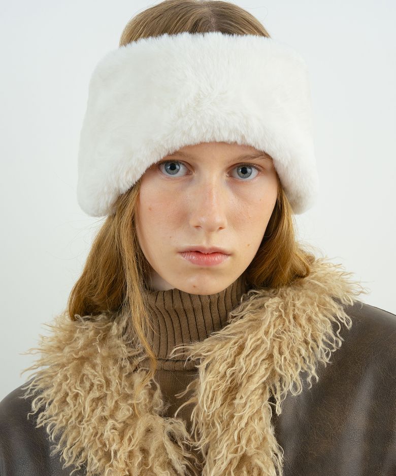 Fur Ear Flip Band (Ivory)