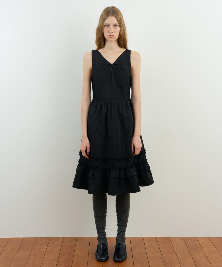 Bow Tiered One-Piece (Black)