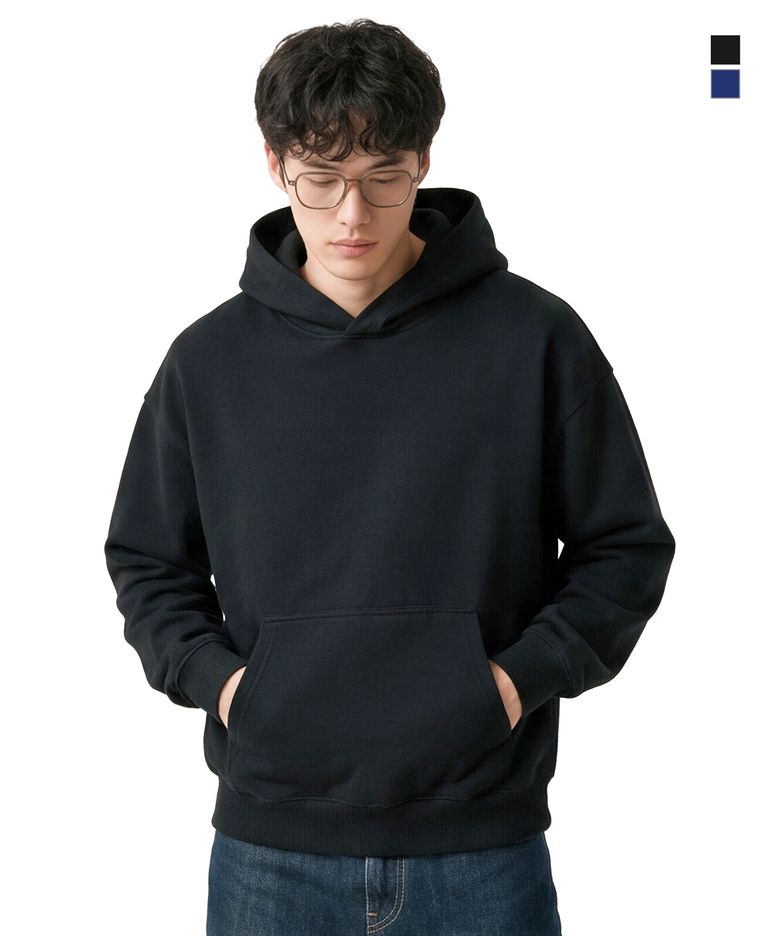 300G 드롭숄더 오버핏 후드 티셔츠 2컬러 FW6034