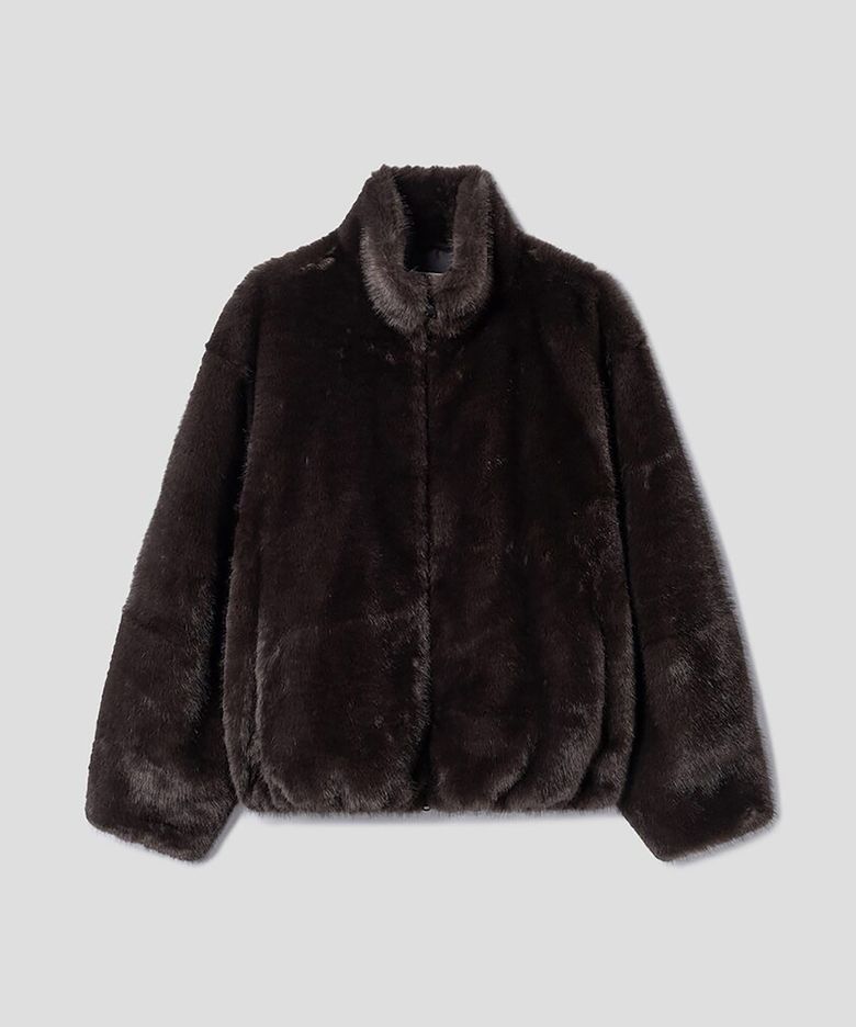 Short Fur Jacket  Brown