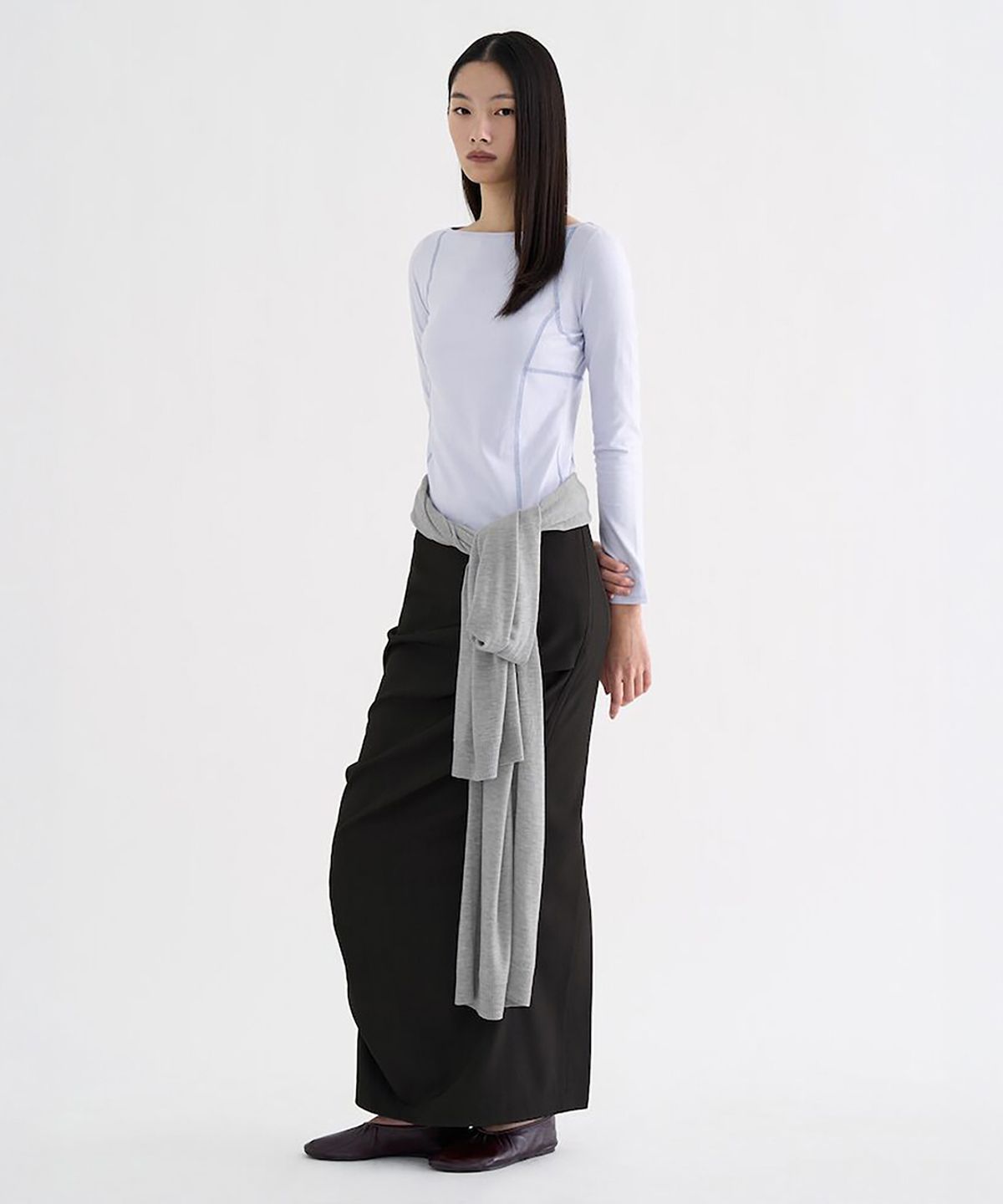 앙개(ANGGAE) Multy Way Muffler   Light Grey