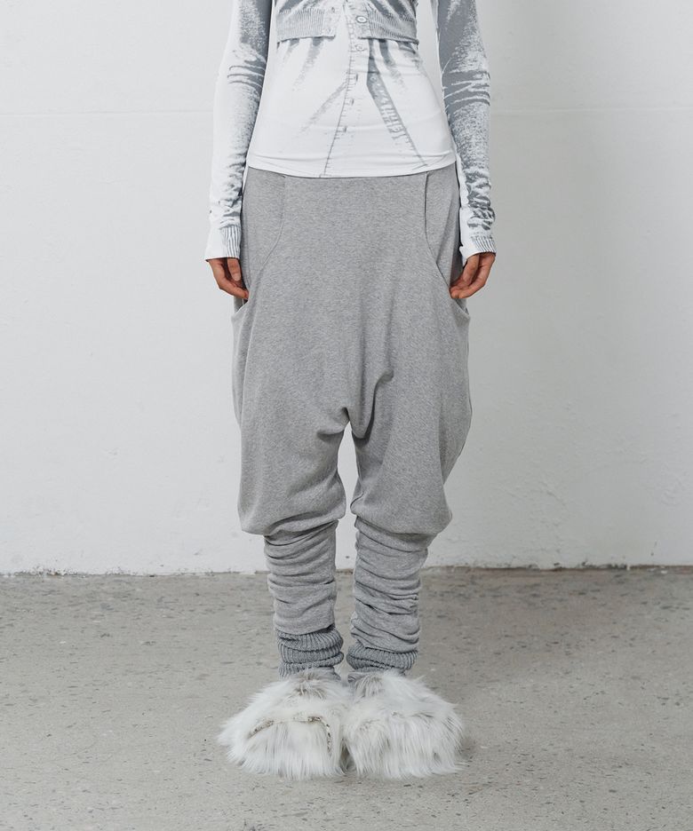 PUFF BAGGY PANTS MELANGE GRAY