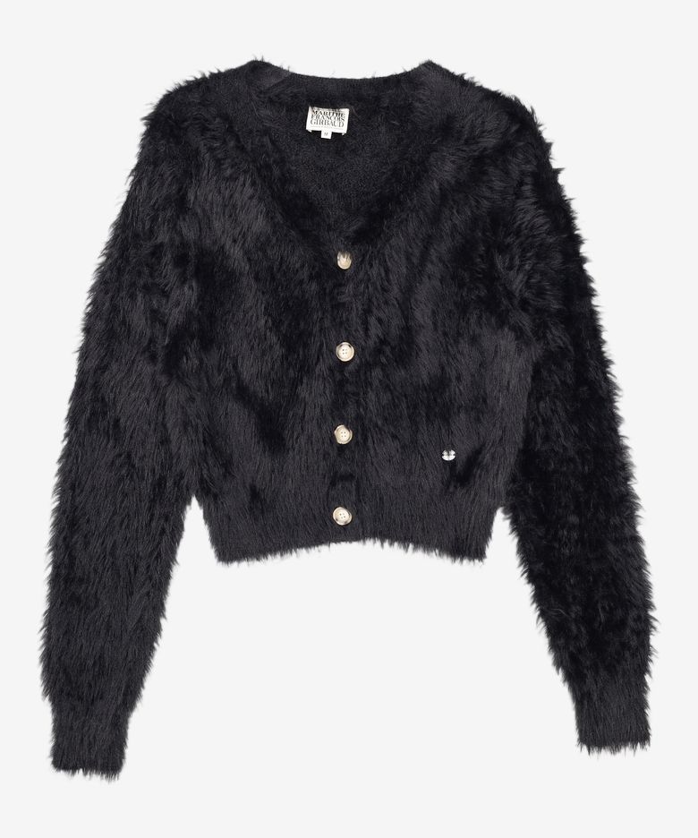 W V-NECK CROP CARDIGAN M