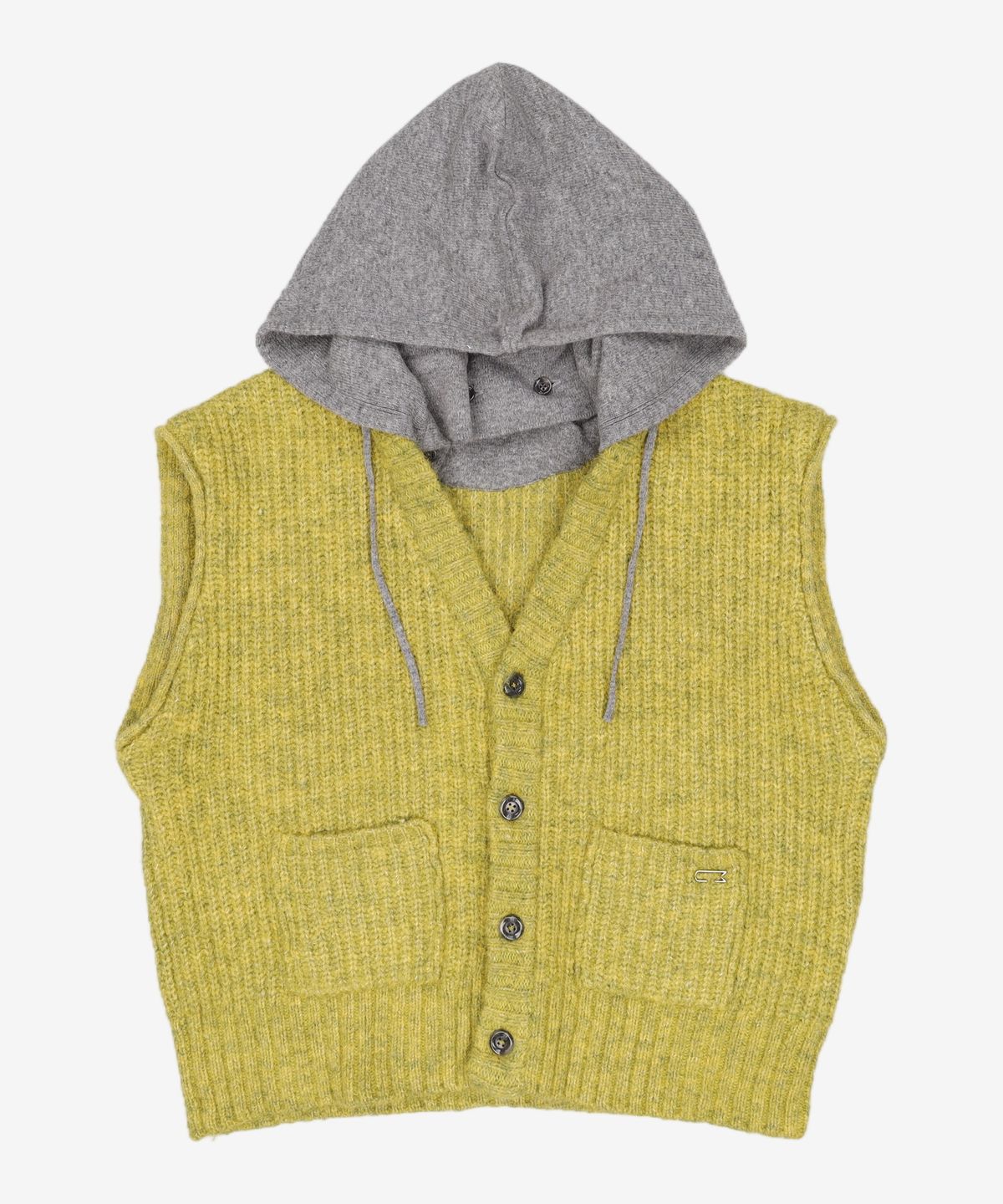 우마뭉(UMARMUNG) Mohair detachable hood vest_Youth S