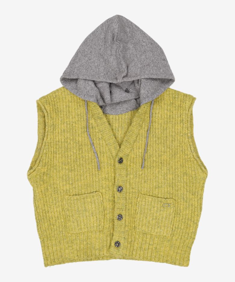 Mohair detachable hood vest_Youth S