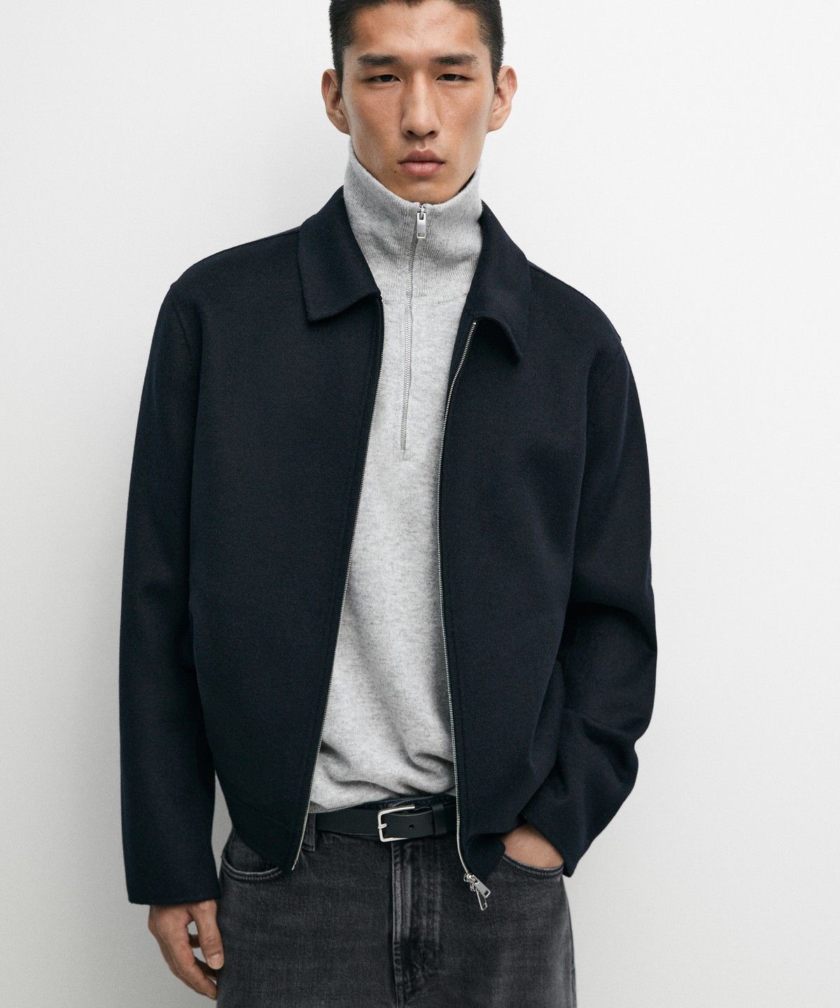 마시모두띠(MASSIMO DUTTI) 울 블렌드 더블 페이스 재킷