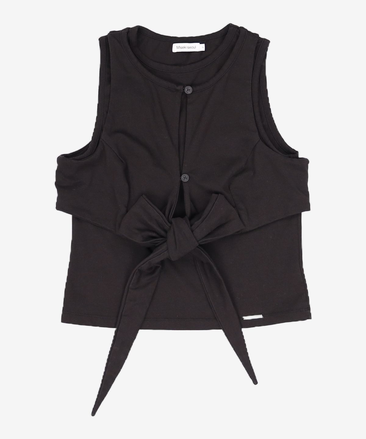 미세키서울(MISEKI SEOUL) Tie-up layered sleeveless BLACK 2