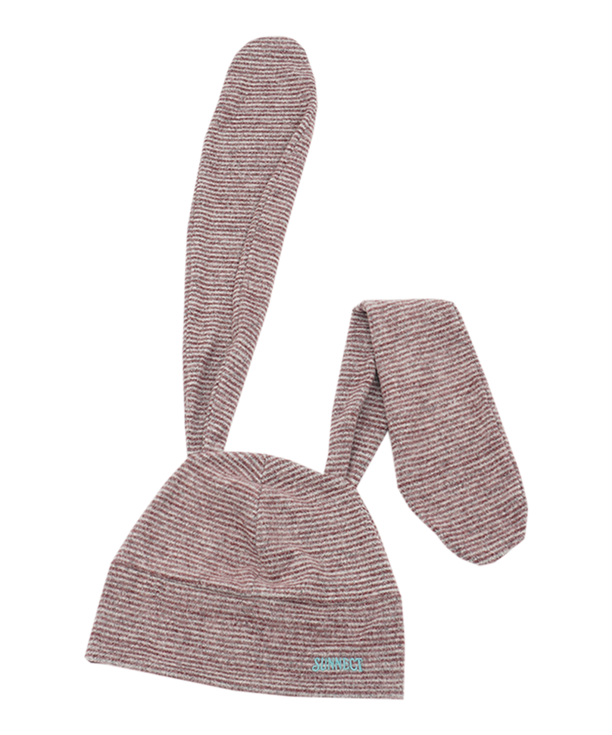 써넥트(SUNNECT) Striped Rabbit Beanie - Burgundy