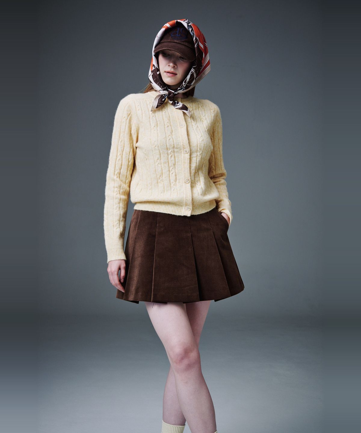 크림골프(KLIMGOLF) Corduroy Flap Pocket Skirt 코듀로이 플랩 포켓 스커트