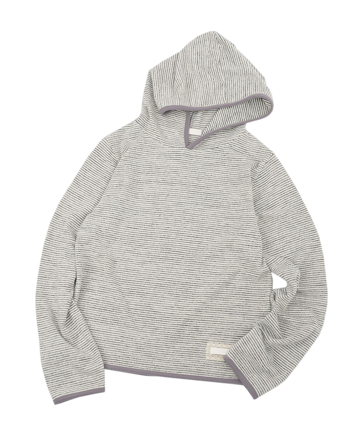 써넥트(SUNNECT) Stripe Taped Hoodie - Grey