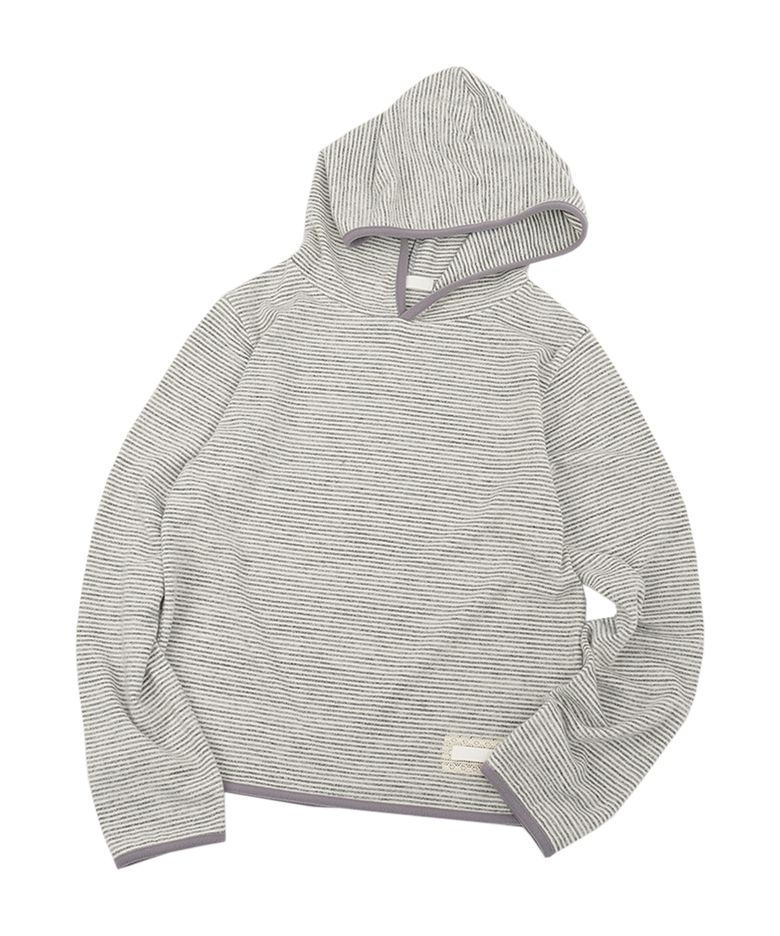 Stripe Taped Hoodie - Grey
