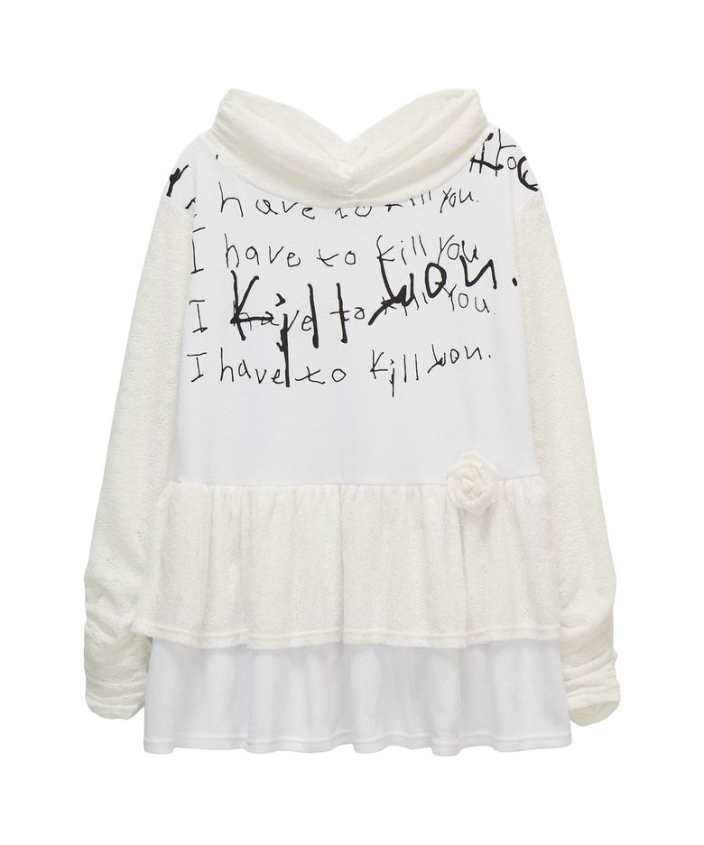 YB x xiuxiu Lettering Dress