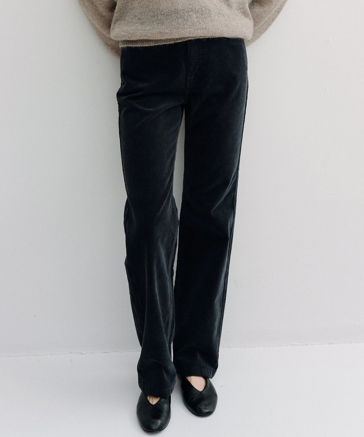 블랭크03(BLANK03) relaxed straight corduroy pants (vintage navy)