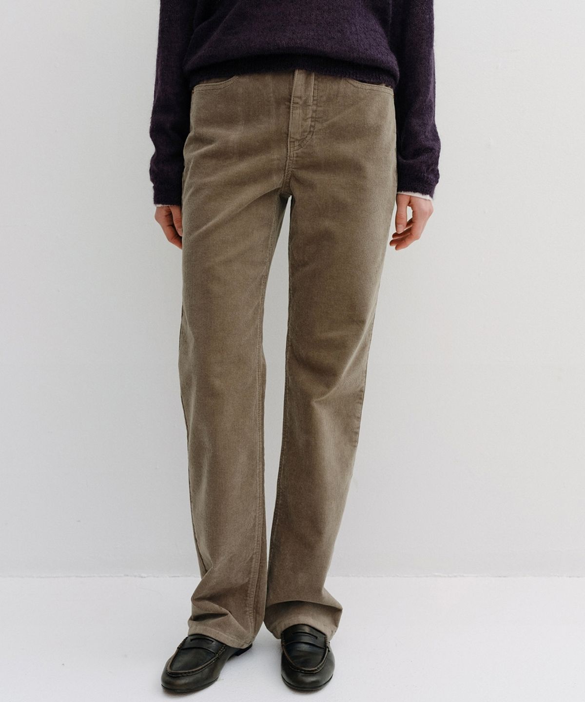 블랭크03(BLANK03) relaxed straight corduroy pants (vintage beige)