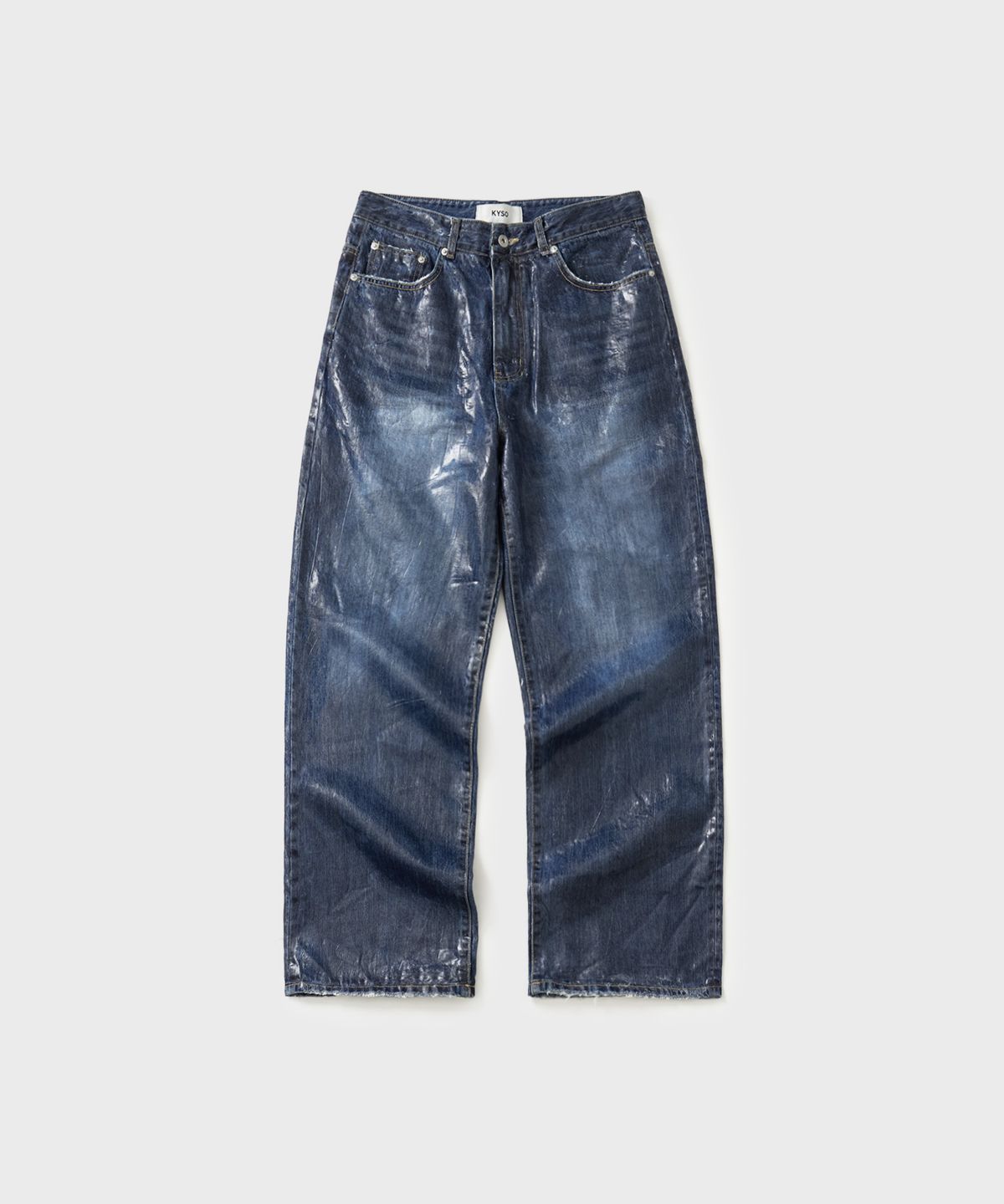 카이소(KYSO) [Trend Space x KYSO] Loose Fit Coated Denim Blue