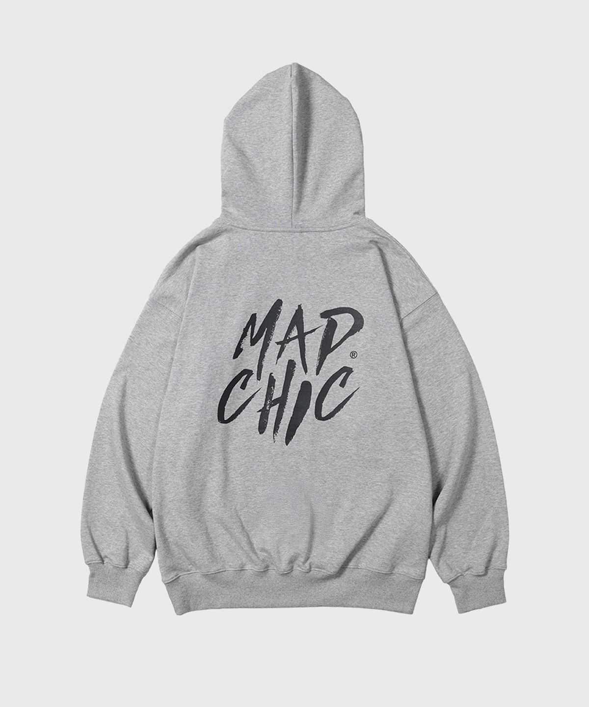 맵시크(MAPCHIC) 핸드드로잉 오버핏 후디_그레이