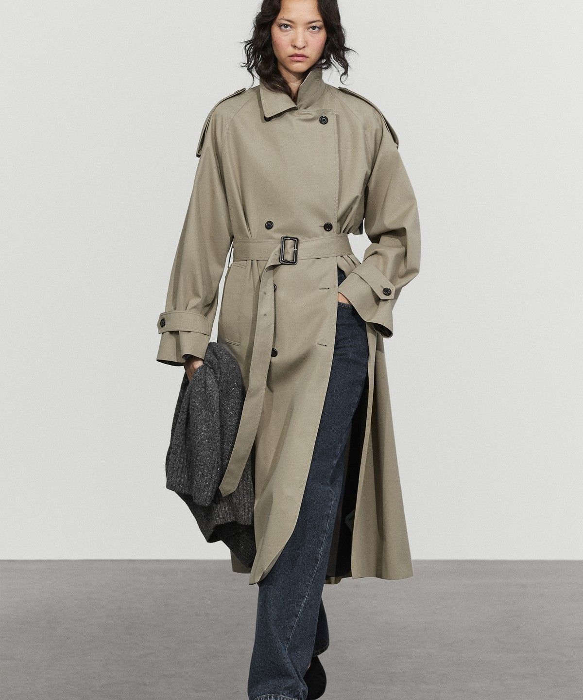 마시모두띠(MASSIMO DUTTI) 더블 브레스티드 트렌치코트