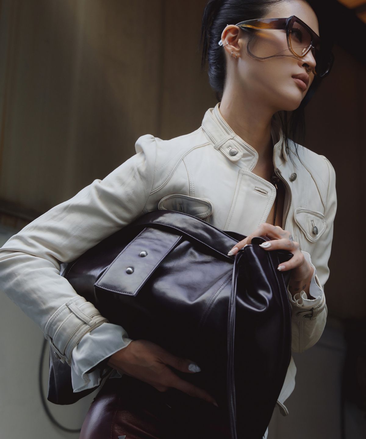 피시아(PICEA) Grid Bag [Grape]