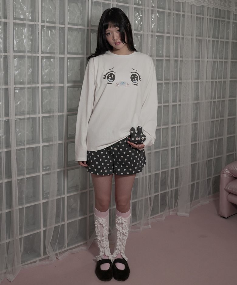 Dot Balloon Pants_charcoal