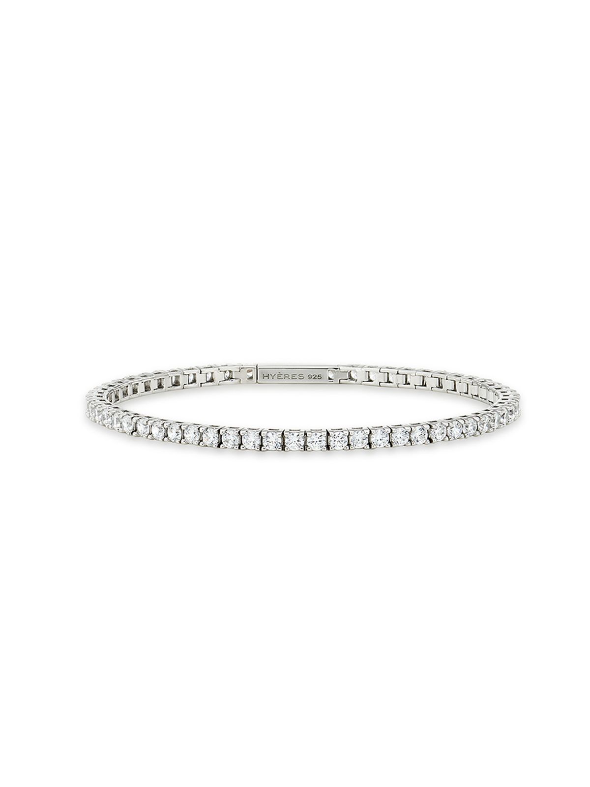 이에르로르(HYERES LOR) 에센스 실버(W) 4프롱 모이사나이트 테니스 팔찌 2.5mm HL4B59426W9