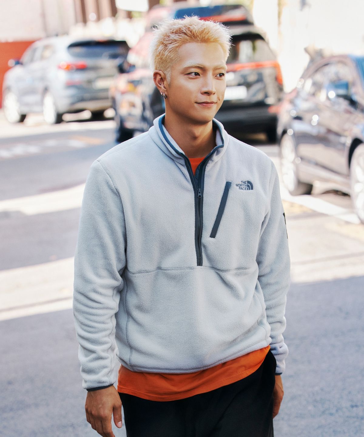 노스페이스(THE NORTH FACE) NM5MS53J 코멜 플리스 아노락 COOL GRAY
