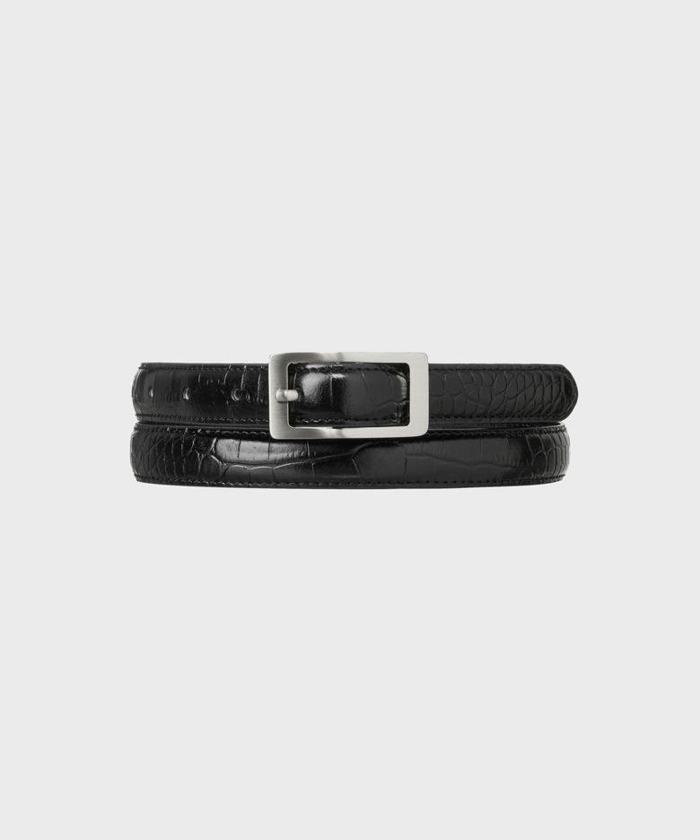 SQURE SLIM BELT [BLACK]