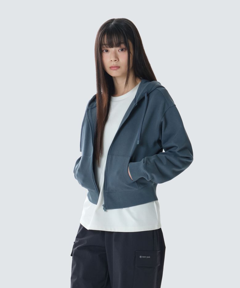 약기모 여성 후드 집업 (S26WWFFJ69) Gray Blue