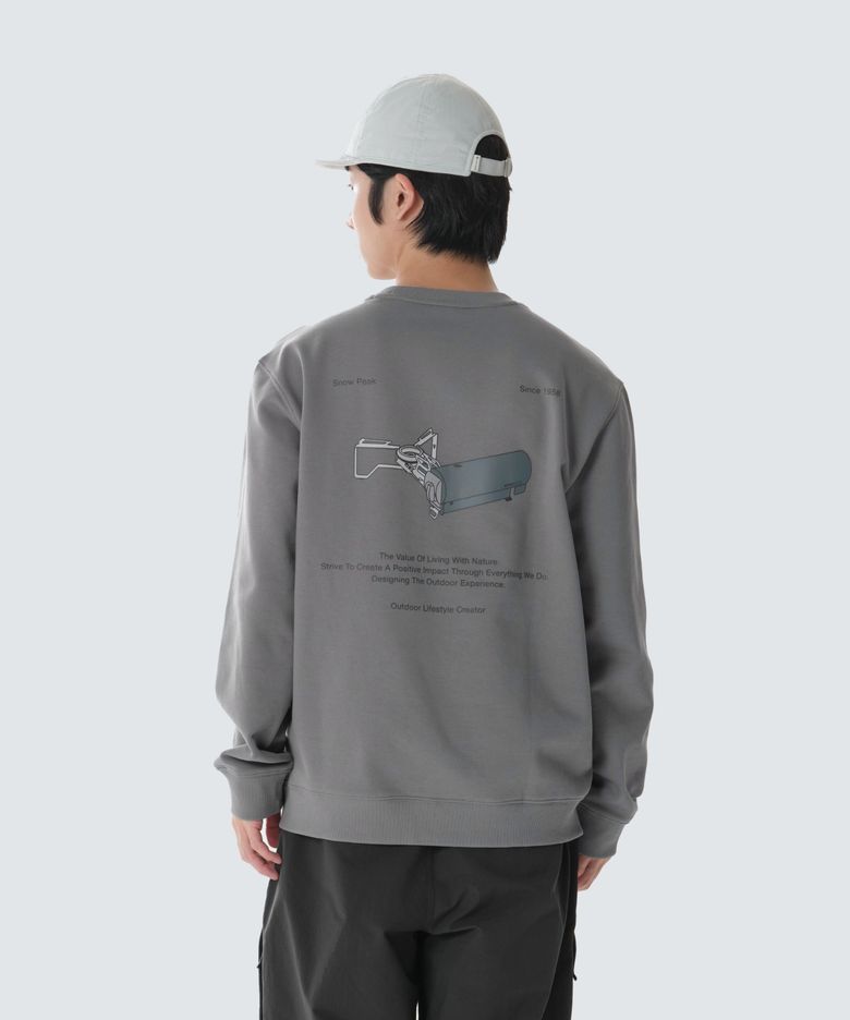 약기모 버너 그래픽 맨투맨 (S26WUFHT66) Dark Gray