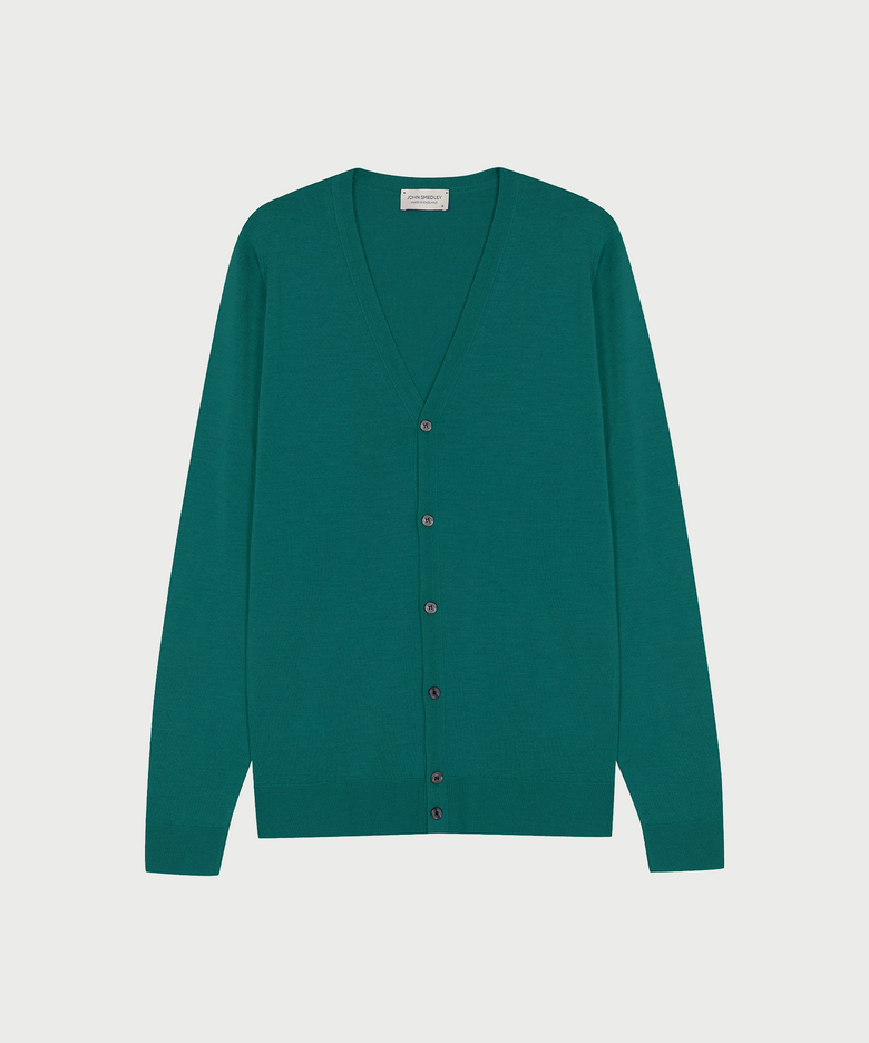PETWORTH Extra Fine Merino Wool Standard Fit V-Neck Cardigan Heritage 4 Colors