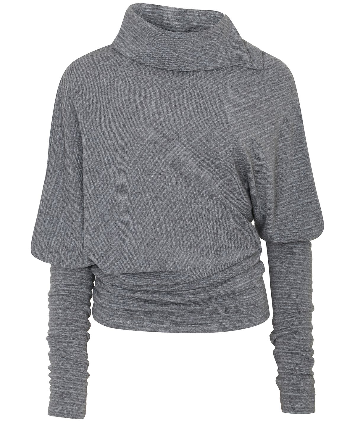 플레어업(FLAREUP) Knit Asymmetrical Long Sleeve (FL-193_Stripe Gray)