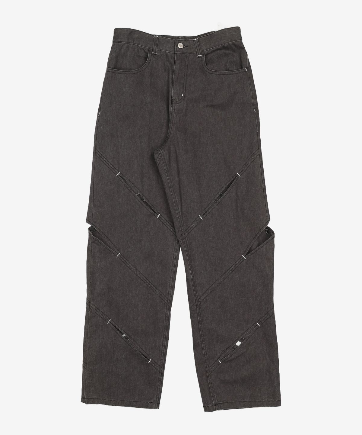 노매뉴얼(NOMANUAL) DIAGONAL CUT PANTS 90