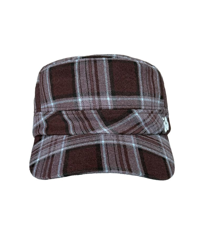 DORE CHECK CAP _ PLUM