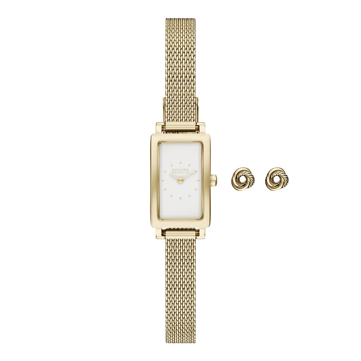 스카겐(SKAGEN) SKW1158SET (Hagen) 하겐 스퀘어 귀걸이 세트 여성 메탈시계