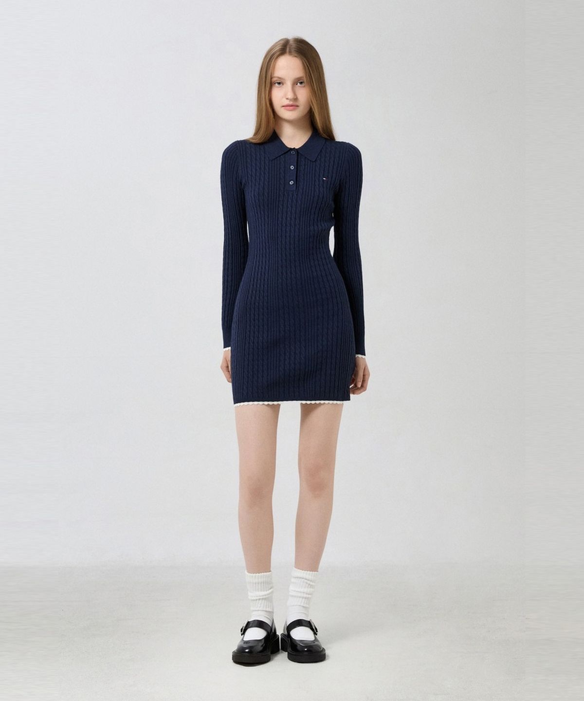 타미진스(TOMMY JEANS) 케이블 폴로 미니 드레스 (T32G7WOP05TWT1C1G)